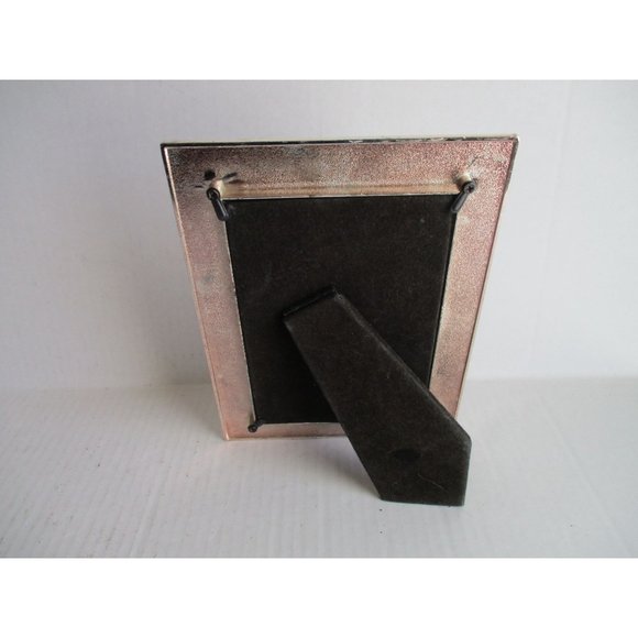 *Marbleized Chartreuse Picture Photo Frame Enamel Rhinestone Embellished - Picture 2 of 3